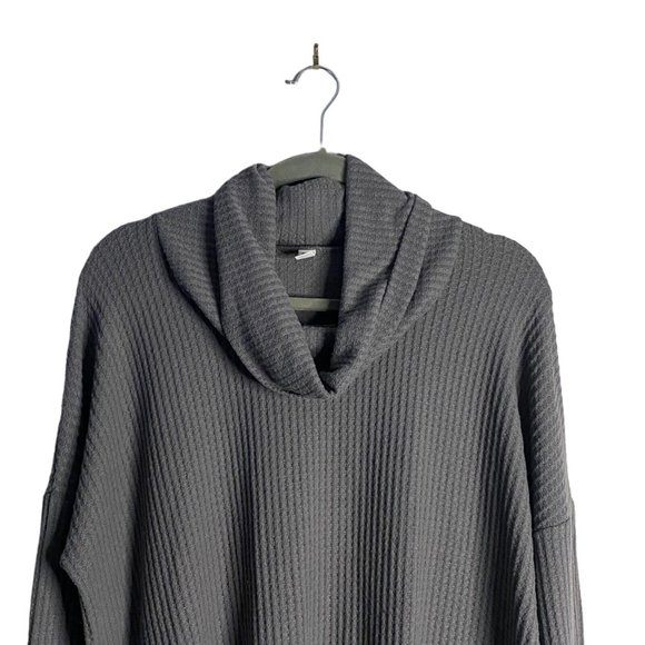 BP Women's Gray Soft Knit Cowl Neck Tunic Top - Picture 2 of 7